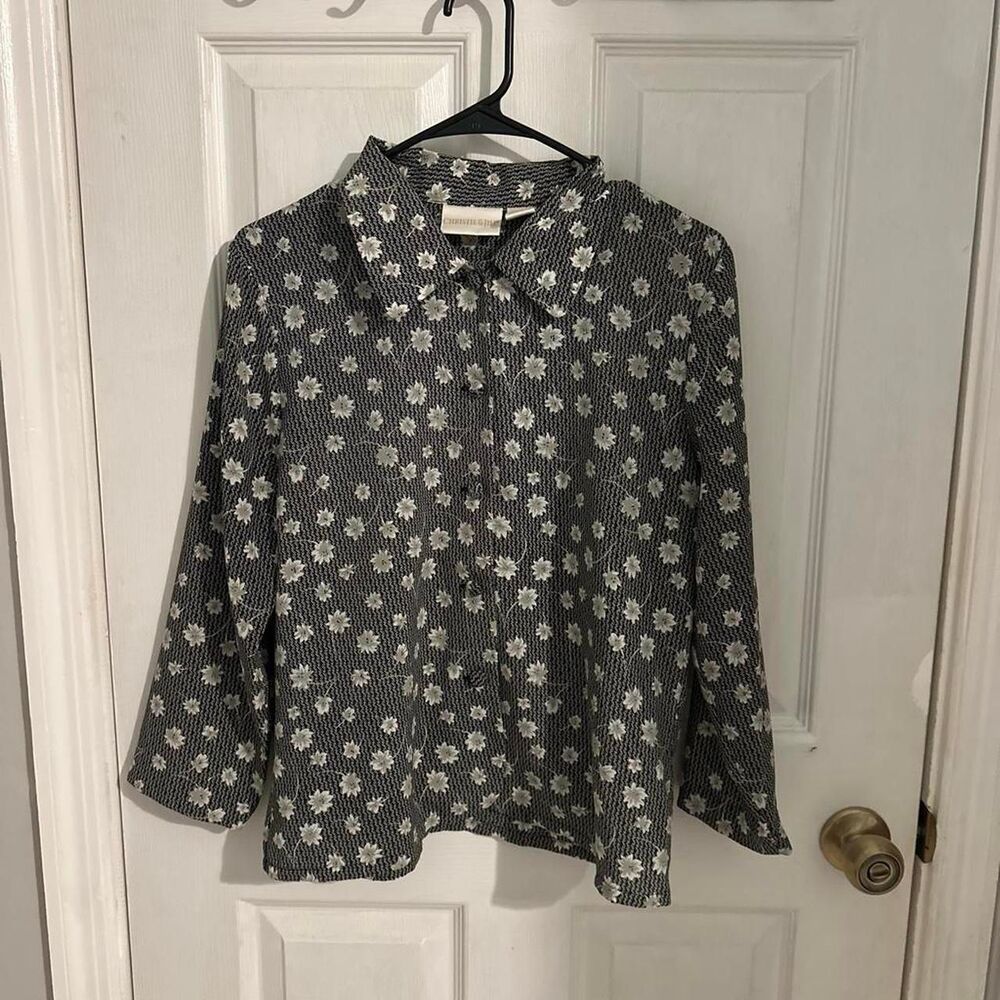 Christie-jill Women's Grey and Black Blouse